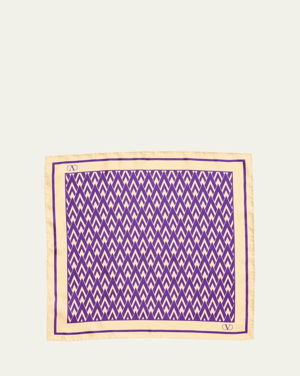 Monogram-Print Silk Scarf